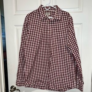 Jack Willis Long Sleeve Casual button down Red/White Gingham size Men’s XL